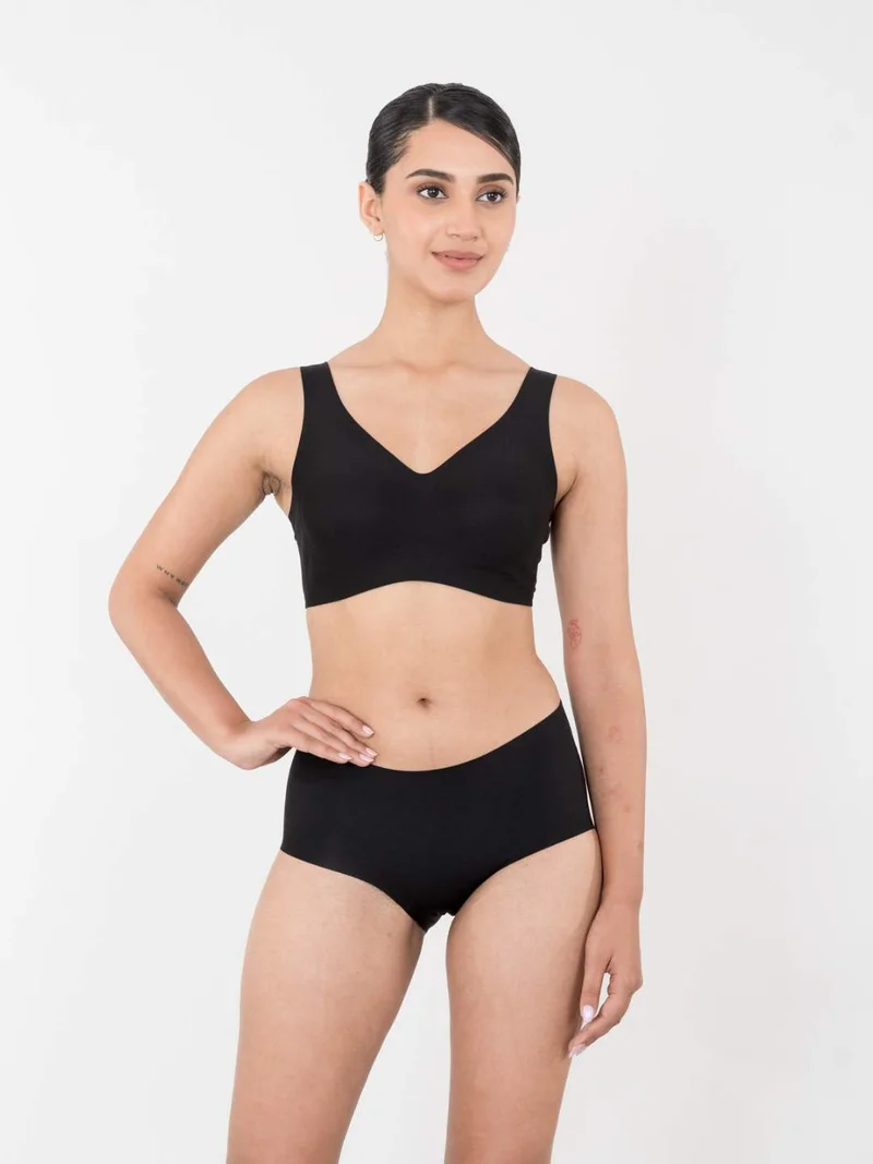 Shapercult Store Skyn Full Coverage Bra Black 3XL for Women